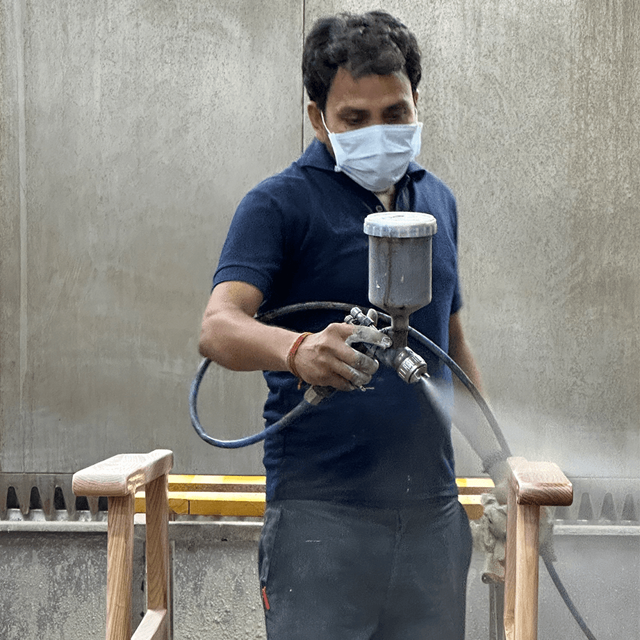 Clients discussing about interiors